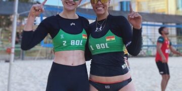 La dupla Galindo y Chacón debuta en el Sudamericano de Voleibol de Playa
