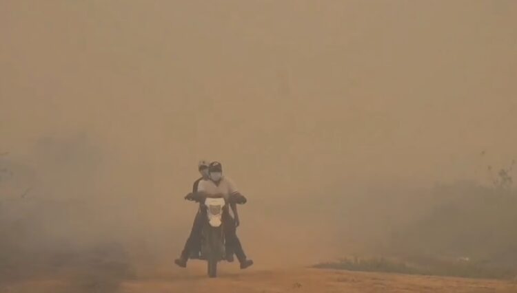 Trinidad en medio del humo, instalan oxigenoterapia y suspenden vuelos