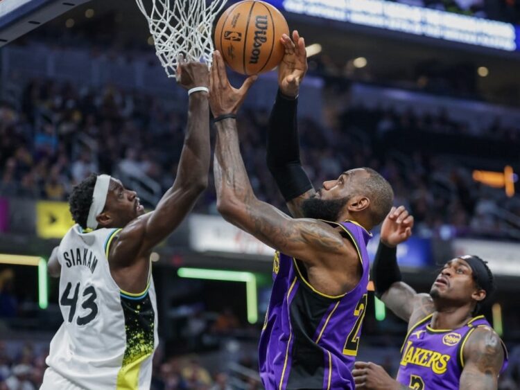 LeBron James rescata a los Lakers en Indiana sobre la bocina