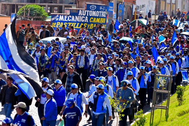 La militancia del MAS en pasadas concentraciones.
