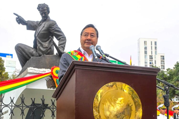 El presidente Luis Arce reivindicó este domingo la salida soberana de Bolivia al mar.