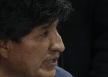 Evo Morales, en conferencia de prensa en Cochabamba, este viernes.