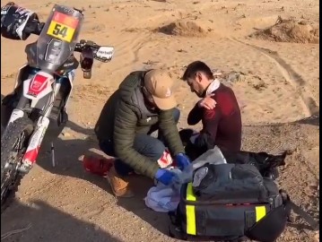 Una caída y lesión en el hombro dejan fuera a Nosiglia del Dakar