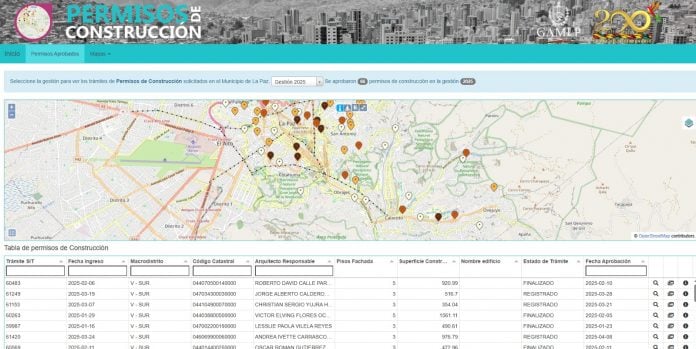 La Alcaldía de La Paz tiene un enlace digital para informarse sobre la legalidad de las construcciones.