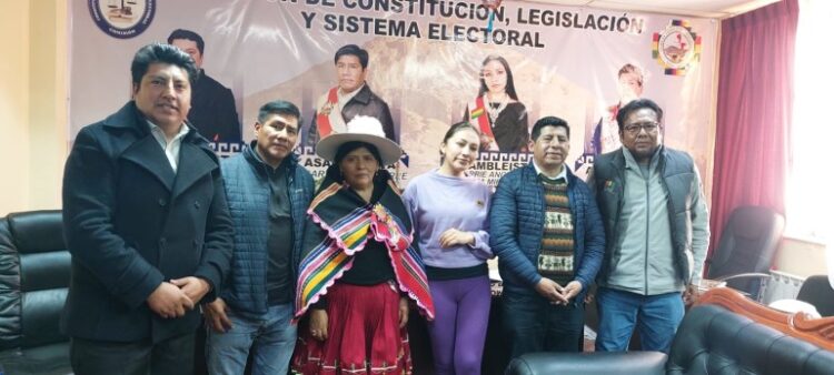 El TSE y la Asamblea Legislativa Departamental de Potosí coordinan talleres sobre temas electorales