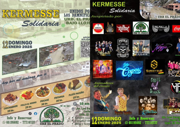 Vecinos de Bajo Llojeta organizan kermesse solidaria para contratar maquinaria