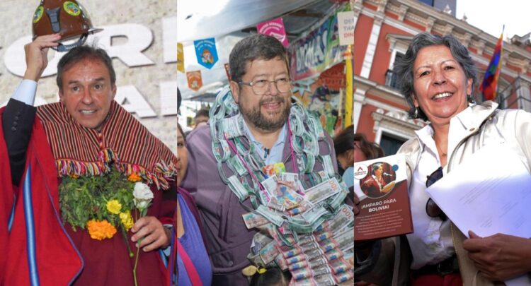 Jorge Quiroga, Samuel Doria Medina y Amparo Ballivián, los sobrevivientes del Bloque de Unidad.
