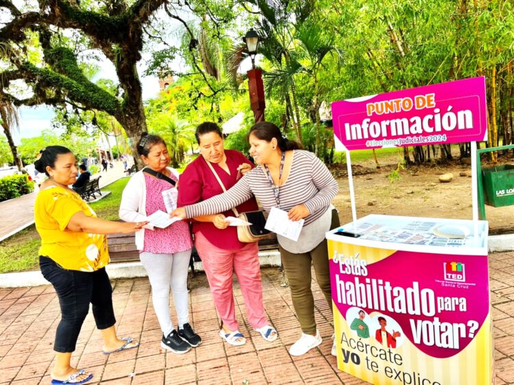 Tribunal Electoral desplaza puntos móviles para socializar las judiciales en Santa Cruz