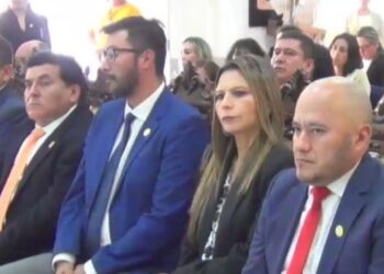 La fiscal departamental de Tarija, Sandra Gutiérrez, en el acto previó a su posesión.