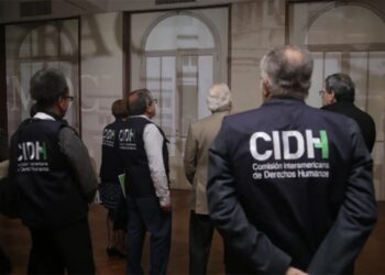 Personal de la CIDH en una visita pasada a Bolivia.