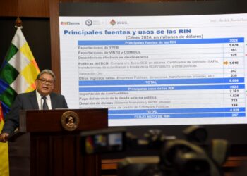 Las RIN llegaron a $us 1.976 millones a finales de 2024, $us 267 millones más que 2023