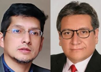 Magistrado Boris Arias y Gonzalo Hurtado.