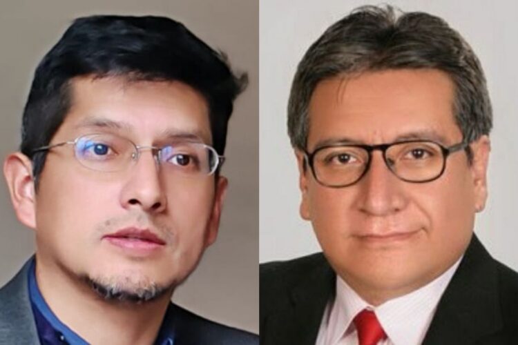 Magistrado Boris Arias y Gonzalo Hurtado.