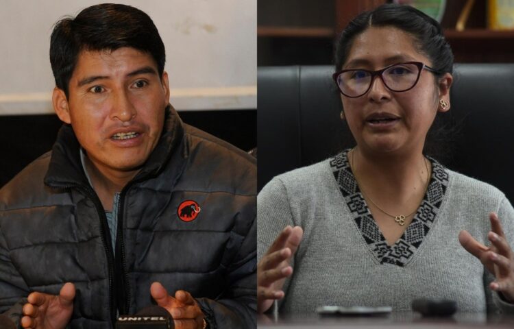 Eva Copa y Damián Condori se aliaron
