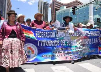 Gremiales de El Alto bajan a La Paz y demandan al Gobierno solucionar la crisis económica