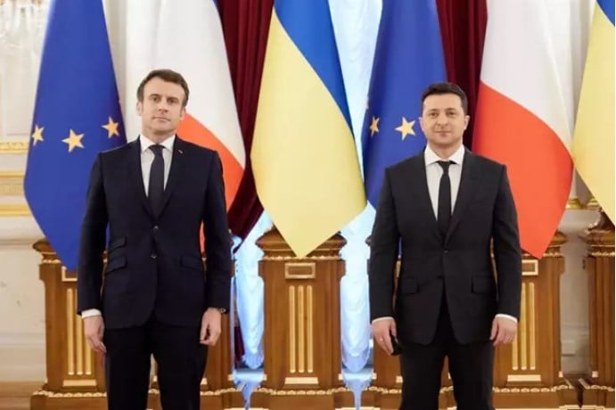 Zelenski y Macron Francia y Ucrania