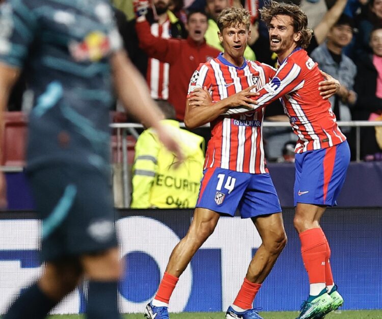 Atlético de Madrid gana ‘in extremis’ al Leipzig (2-1) en Champions