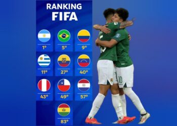 La Selección Boliviana sube seis puestos en  el ranking FIFA