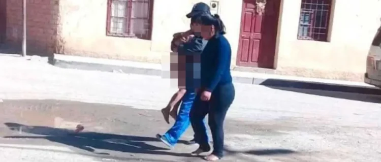 El niño fue rescatado por los vecinos/RRSS