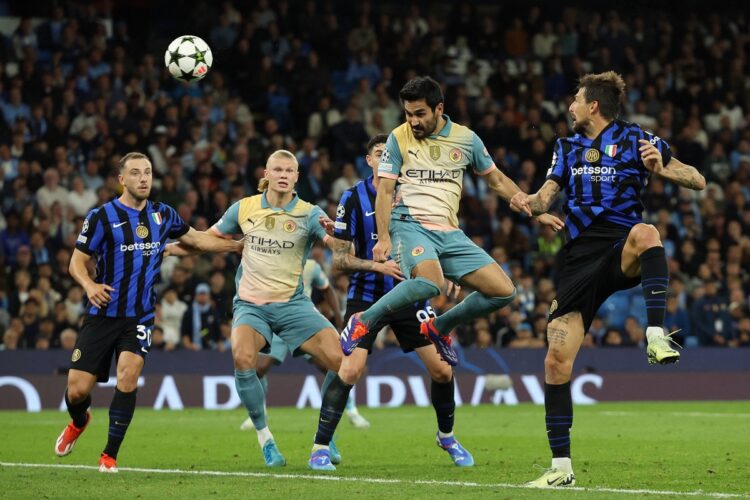 Sin goles en el estreno en Champions de Manchester City e Inter de Milán