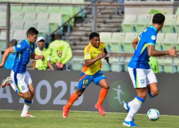 Brasil frena a Colombia con triunfo 1-0 en el Sudamericano Sub-20
