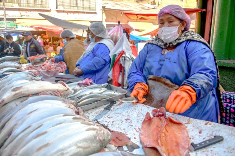 Venta de carne de pescado.