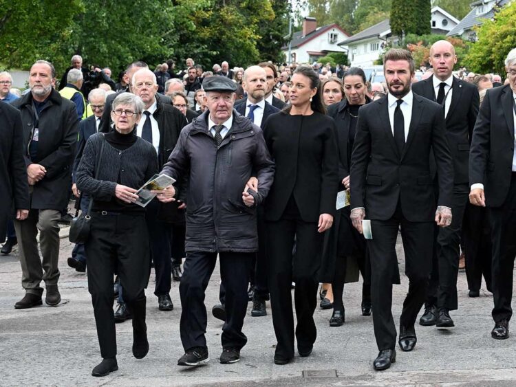 Beckham, entre los asistentes al funeral de Sven-Goran Eriksson en Suecia