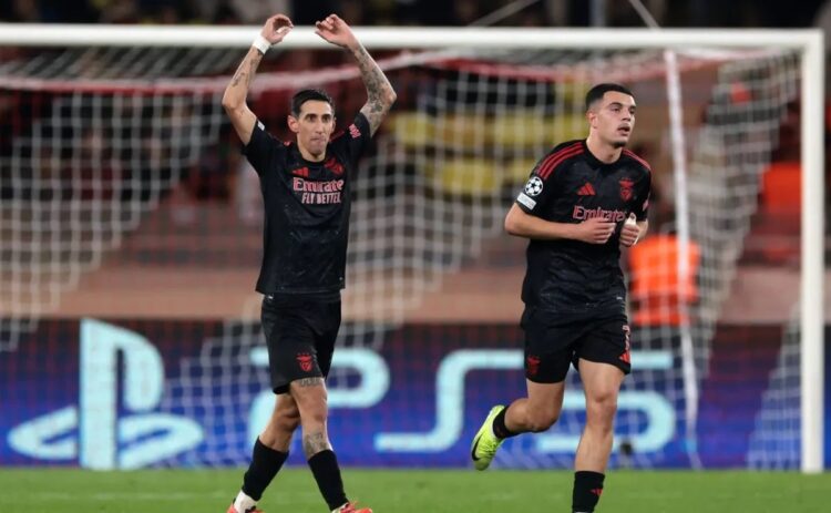 Di María lidera la remontada del Benfica en Mónaco