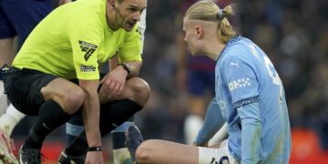 Haaland es duda con Manchester City ante el Liverpool
