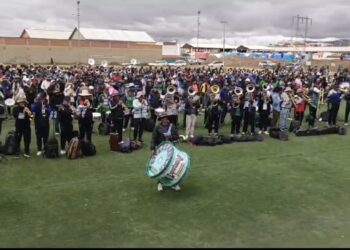 El último ensayo de los músicos de las bandas orureñas.
