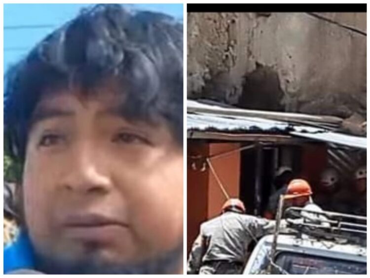 Grover Mendoza, padre de la niña desaparecida entre la mazamorra pide ayuda para encontrar a su hija.