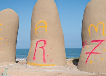 ‘CR7 te amo’: vandalizan icónicos ‘dedos’ de balneario uruguayo Punta del Este