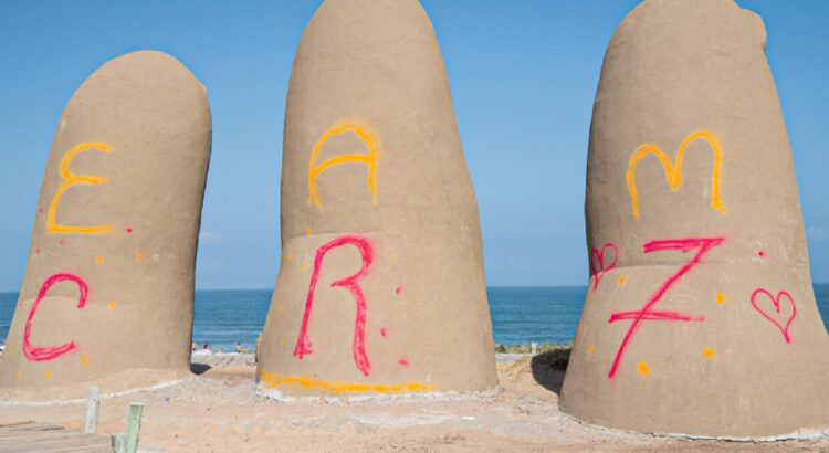 ‘CR7 te amo’: vandalizan icónicos ‘dedos’ de balneario uruguayo Punta del Este