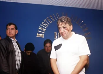 Blas Valencia cuando fue detenido por la Policía en 2001