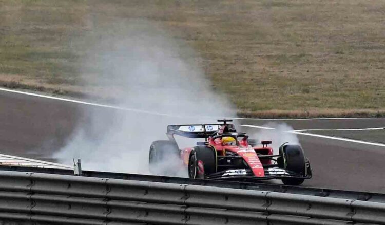 Hamilton sufre un accidente en un entrenamiento en Montmeló