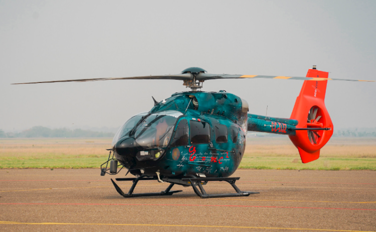 El helicóptero Airbus de Chile continuará ayudando en la sofocación de incendios