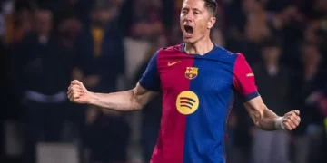 Lewandowski fue cambiado por lesión a una semana de la final de Copa del Rey