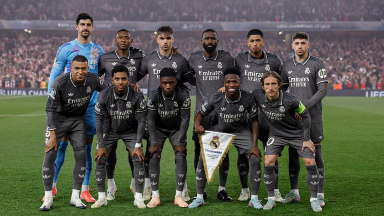 El Real Madrid con Alaba ante el Arsenal de Saka