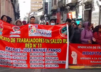 Sector de salud cumple segundo día de paro en La Paz por despidos ‘injustificados’