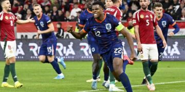 Países Bajos salva un empate en Hungría pese a la expulsion de van Dijk