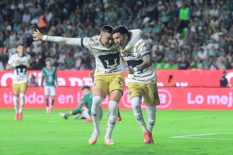 Pumas vence de atrás al León de James Rodríguez en el cierre de la fecha del Clausura mexicano