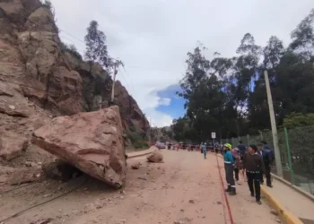 Se desprendieron rocas de gran tamaño