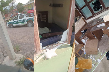 Bloqueadores toman estación policial de Mairana y causan destrozos
