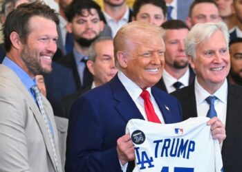 Trump recibió a los Dodgers en la Casa Blanca tras su título en la Serie Mundial 2024