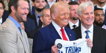 Trump recibió a los Dodgers en la Casa Blanca tras su título en la Serie Mundial 2024