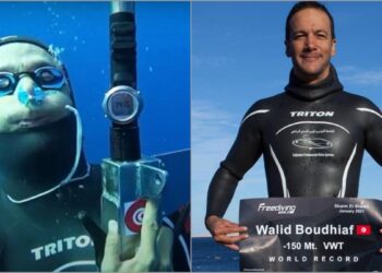 Walid Boudhiaf, el campeón tunecino de apnea que respira en Colombia