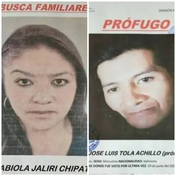 Fabiola Jiliri es la mujer asesinada por José Luis Tola Achillo. FOTO: Policía Boliviana.