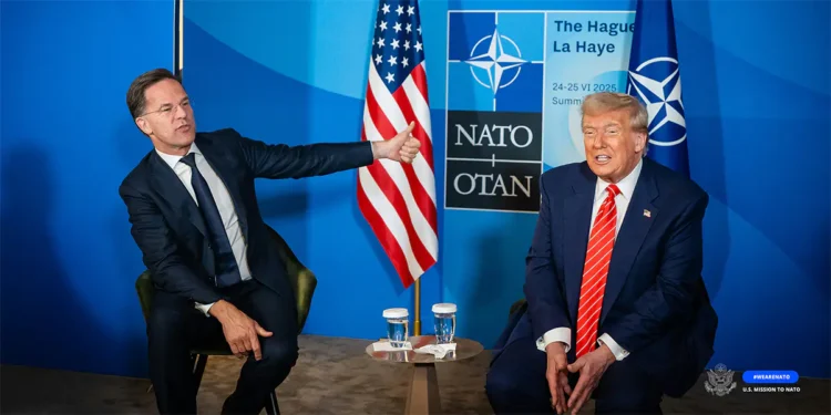 Mark Rutte elogió constantemente a Donald Trump/US Mission to NATO