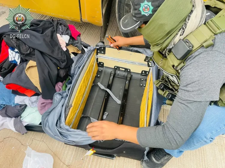 La FELCN encontró la droga en los soportes de un a maleta/FELCN