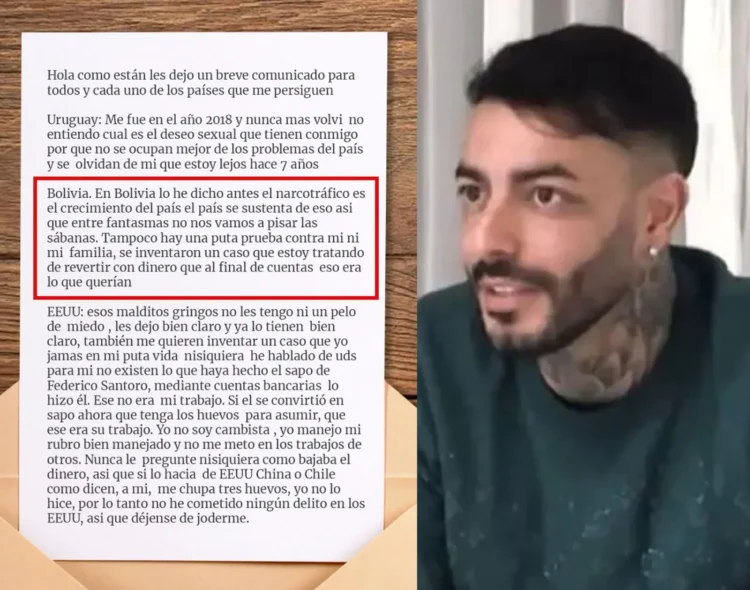 Marset dice que ‘con dinero’ trata de revertir su situación en Bolivia